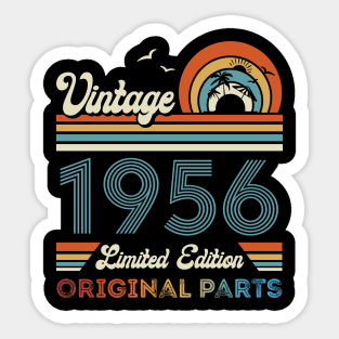 Vintage 1956 68th Birthday Gift For Men Women From Son Daughter Sticker